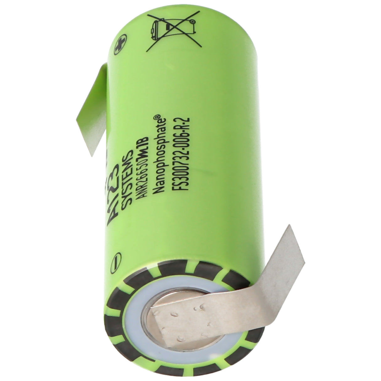A123 ANR26650M1B 2500mAh 3,3V LiFePo4 Akku ohne Schutz mit Lötfahnen Z-Form