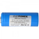 Enerpower 26650 3,7V 5200mAh Pluspol erhöht PCB geschützt Li-Ion Akku