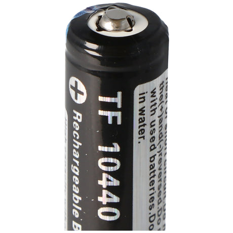 Trustfire 10440 300mAh 3,6V - 3,7V geschützte Li-Ion-Zelle Flame, mit Kopf 46,22x10,17mm