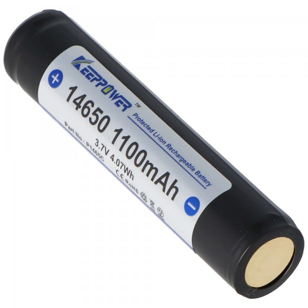 Keeppower 14650 3,7V 1100mAh PCB geschützt Li-Ion Akku
