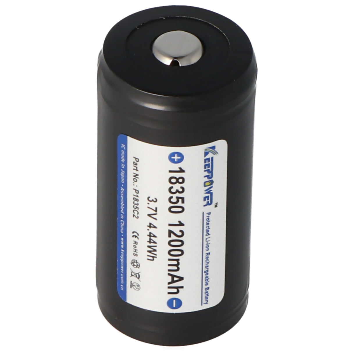 Keeppower 18350 3,7V 1200mAh PCB geschützt Li-Ion Akku