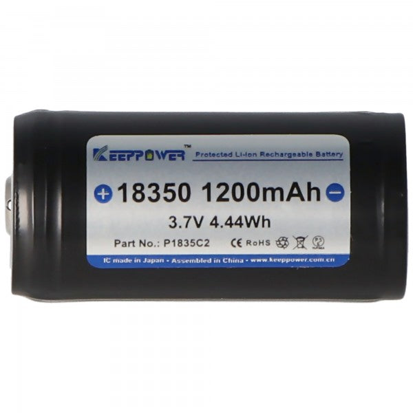 Keeppower 18350 3,7V 1200mAh PCB geschützt Li-Ion Akku