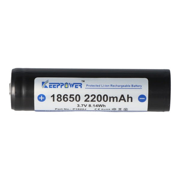 Keeppower 18650 2200mAh 3,7V Li-Ion Akku geschützt