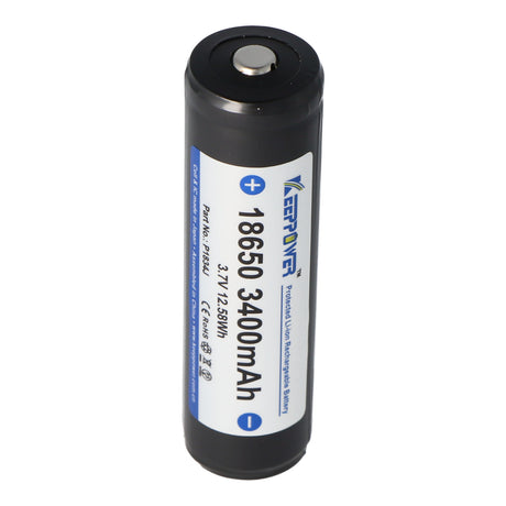 Keeppower 18650 Li-Ion Akku 3400mAh 3,7V geschützt PCB (Button Top)