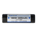 Keeppower 18650 Li-Ion Akku 3400mAh 3,7V geschützt PCB (Button Top)