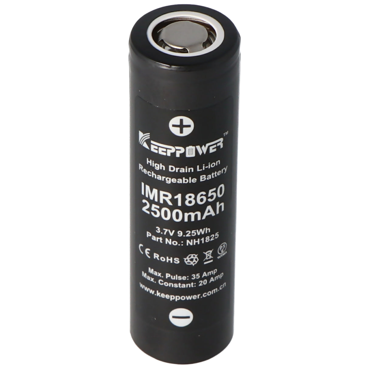 KeepPower IMR18650 3,7V 2500mAh Hochstromzelle Li-Ion Akku