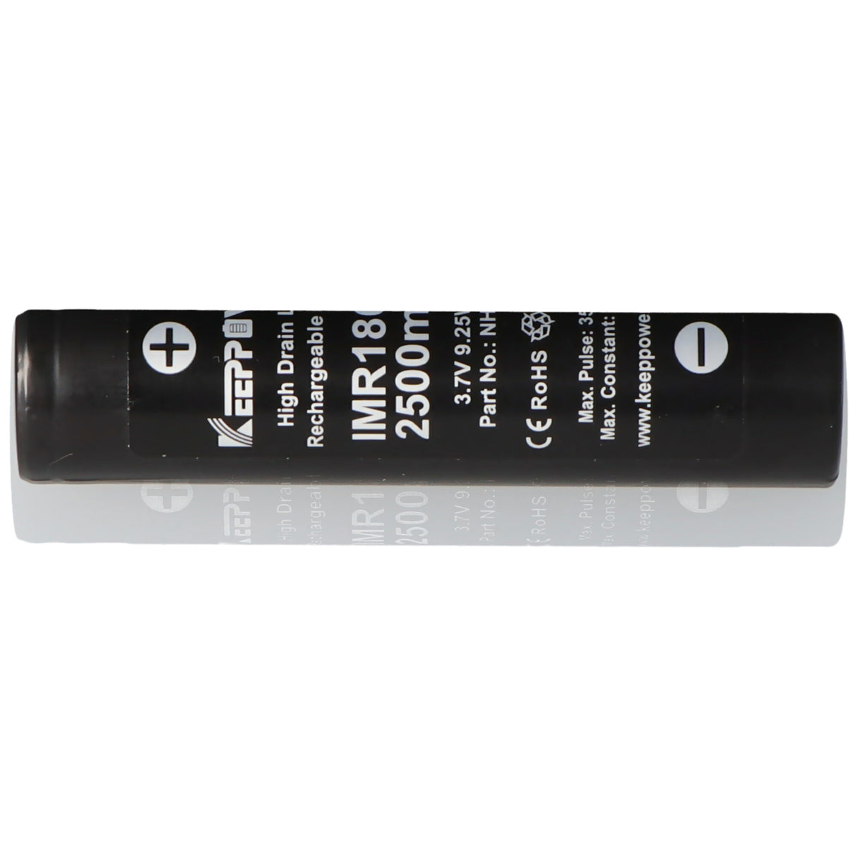 KeepPower IMR18650 3,7V 2500mAh Hochstromzelle Li-Ion Akku