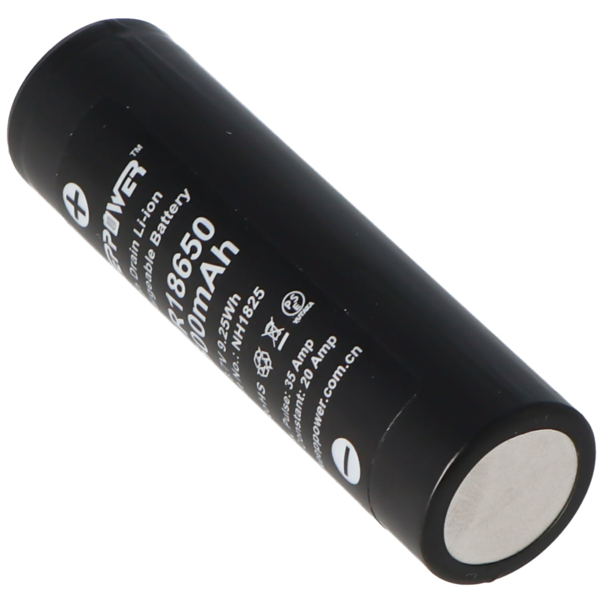 KeepPower IMR18650 3,7V 2500mAh Hochstromzelle Li-Ion Akku