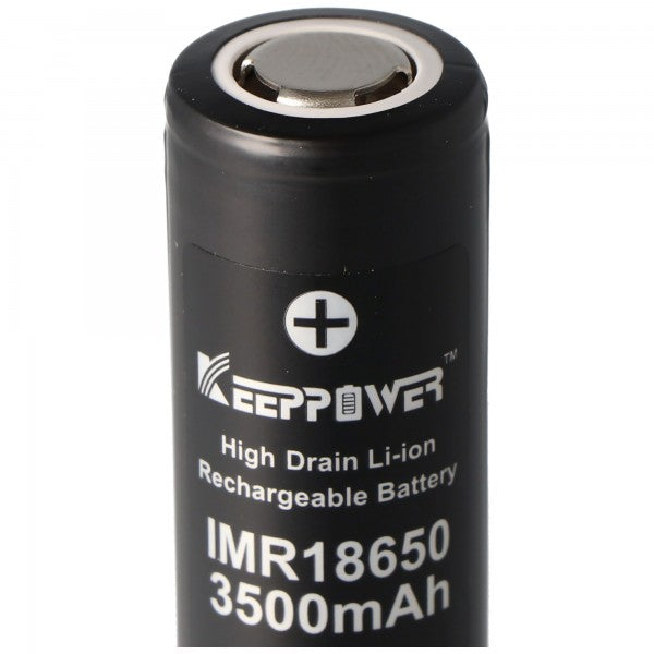 Keeppower IMR18650 3500mAh, 3,6V - 3,7V Li-Ion  Akku Flat Top