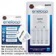 Stecker-Ladegerät weiß mit 4x Panasonic eneloop Standard HR-3UTG und A