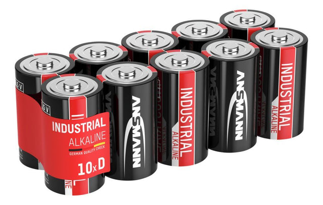 ANSMANN Industrial Alkaline-Batterien Mono D / LR20 1,5 V – 10er Pack