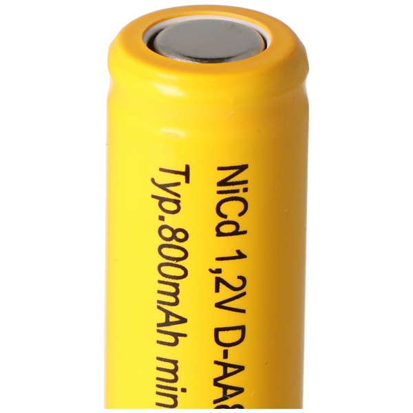 AccuCell Flat Top NiCd Akku 1,2V 600, 700, 770-800mAh Mignon AA ohne Lötfahne
