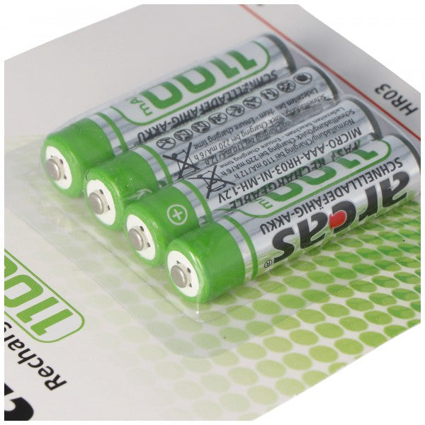 Arcas Micro AAA Akku 4er Pack 1100mAh