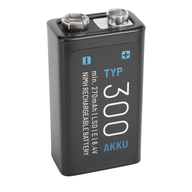 Absina 300 NiMH 9V-Block-Akku, 8,4 V, 270 mAh