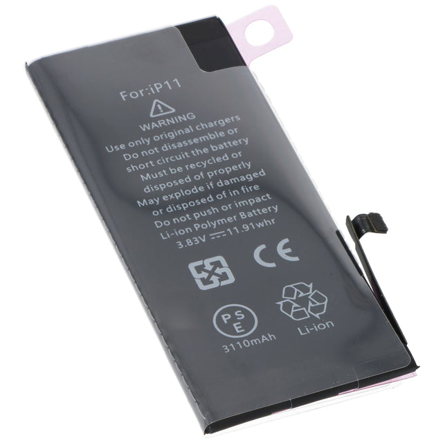 AccuCell Akku passend für Apple iPhone 11, Li-Polymer, 3,83V, 3110mAh, 11,9Wh, built-in, ohne Werkzeug