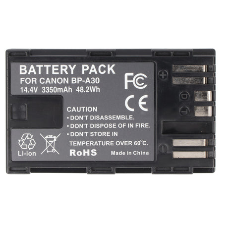 AccuCell Akku passend für Canon BP-A30, Li-ion, 14,4V, 3400mAh, 49Wh