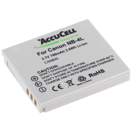 AccuCell Akku passend für Canon NB-4L Akku