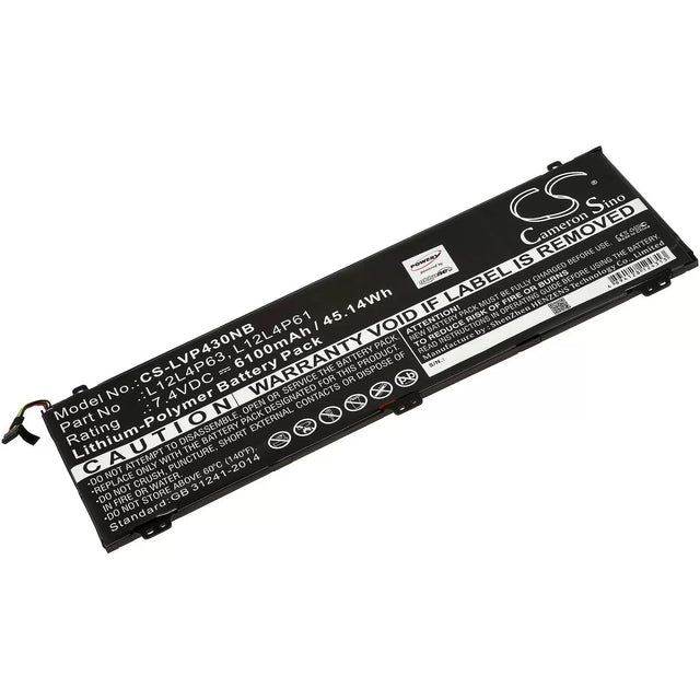 AccuCell Akku passend für Laptop Lenovo IdeaPad U330p / U330 Touch / Typ L12M4P61 - 7,4V - 6100 mAh