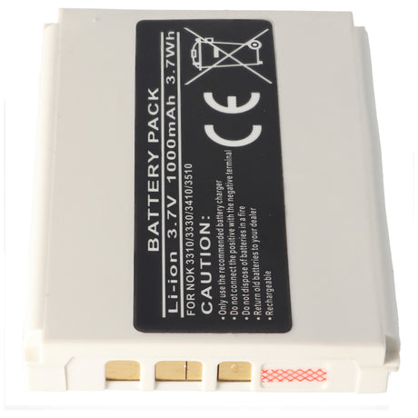 AccuCell Akku passend für Nokia BLC-2 Akku 3310, 3330, 3410, 3510, Li-Ion, 3,7V, 1000mAh, 3,7Wh