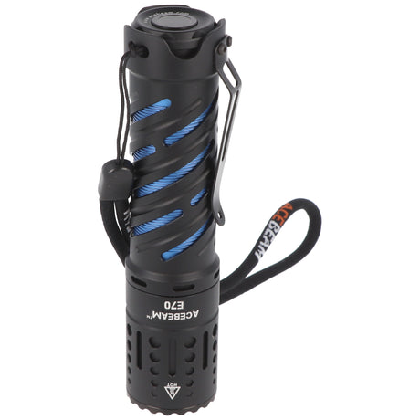 AceBeam E70 LED-Taschenlampe mit 4600 Lumen, E70-AL, kaltweiße LED mit 6.500K, inklusive 21700 Li-Ion Akku 5000mAh mit USB-C Ladebuchse