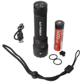 AceBeam E75 Quad Core LED Taschenlampe schwarz