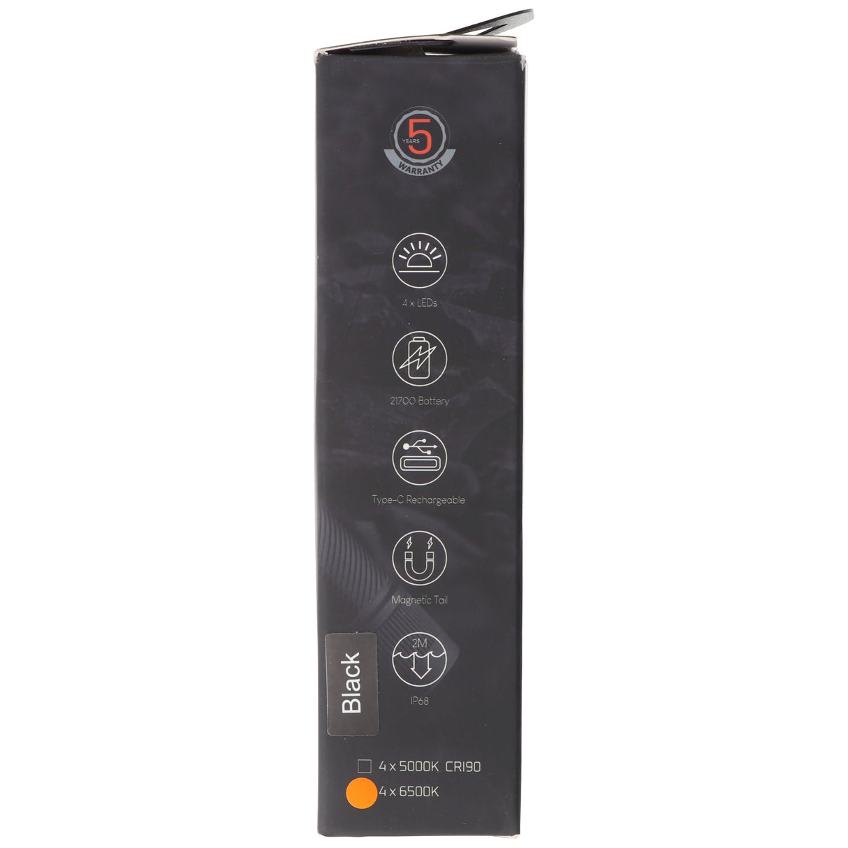 AceBeam E75 Quad Core LED Taschenlampe schwarz