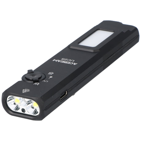 AceBeam UC25 mit 3.100 Lm Kalt.- Warmweißem / UV Licht und grünem Laser, Schwarz