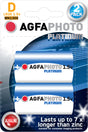 Agfaphoto Batterie Alkaline, Mono, D, LR20, 1.5V Power, Retail Blister (2-Pack)
