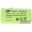 Akku 2/3AA NiMH-Akku mit Lötfahne Z-Form 650mAh
