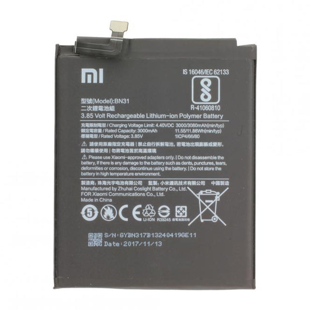 Akku Original Xiaomi für Redmi 5X, Note 5A, Note 5A, Typ BN31