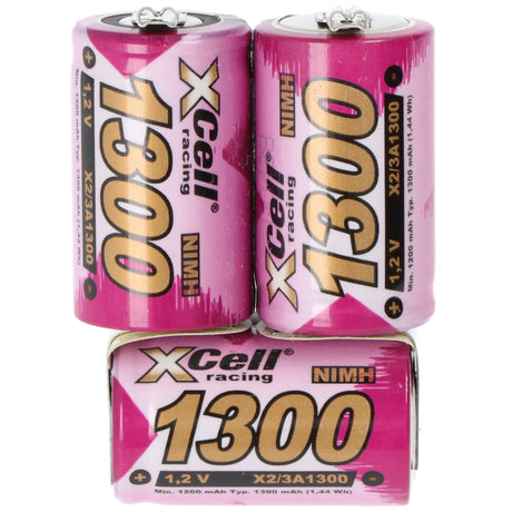 AccuCell Akku kompatibel zu Wella Expert HS50 NiMH 3,6V mit 1300mAh, 46,5 x 34 x 18mm
