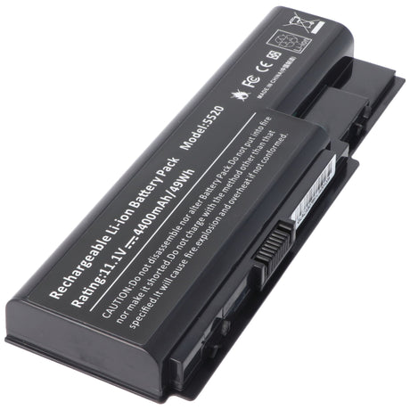 AccuCell Akku passend für ACER Aspire 5310 series, 6530 series, Li-Ion, 11,1V, 4400mAh, 48,8Wh, black