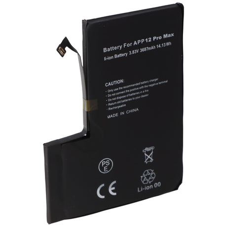 AccuCell Akku passend für Apple iPhone 12 Pro Max, Li-Polymer, 3,83V, 3687mAh, 14,13Wh, built-in, ohne Werkzeug