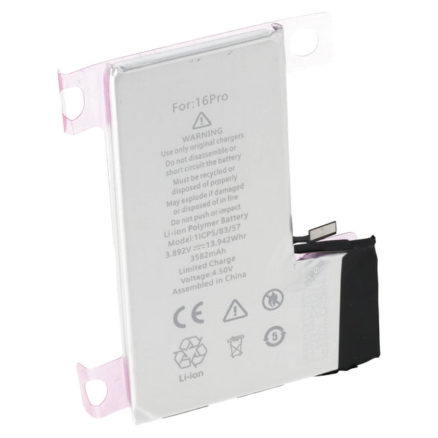 Akku passend für Apple iPhone 16 Pro Li-Polymer 3,89V 3582mAh 13,94Wh