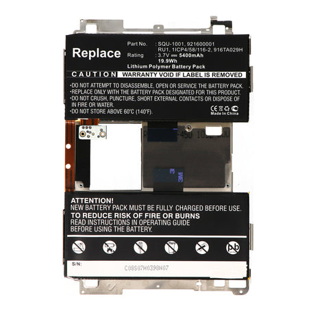 AccuCell Akku passend für Blackberry Playbook, Li-Polymer, 3,7V, 5400mAh, 20,0Wh, built-in, ohne Werkzeug