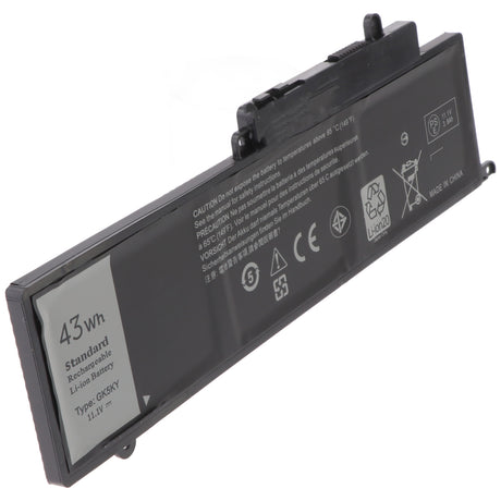 AccuCell Akku passend für Dell Inspiron 11-3147, 11-3148 Akku 04K8YH, 0WF28, 4K8YH, GK5KY, 11,1V 3200mAh 25,2x79x7mm