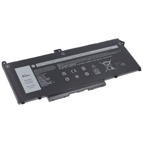 AccuCell Akku passend für Dell Latitude 15 5520, Li-Polymer, 15,2V, 3941mAh, 63Wh