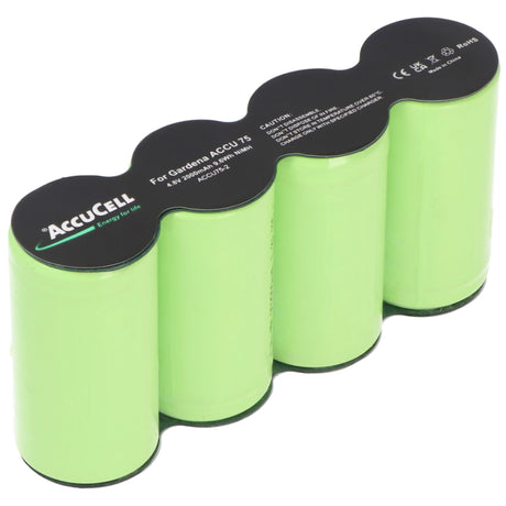 AccuCell Akku passend für Gardena ACCU 75, ACCU75 mit Lötfahnen