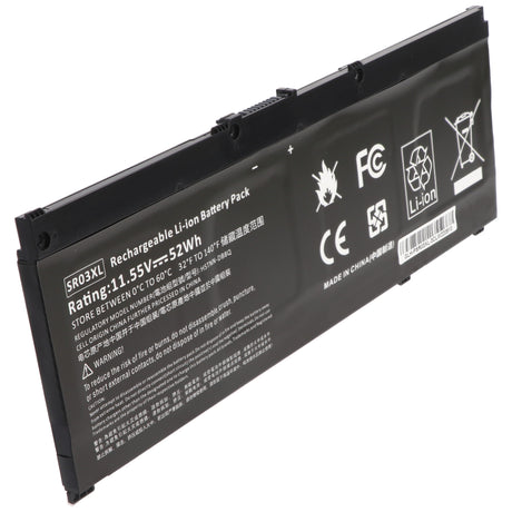 AccuCell Akku passend für HP Pavilion 15-CX, Li-Polymer, 11,55V, 4550mAh, 53Wh