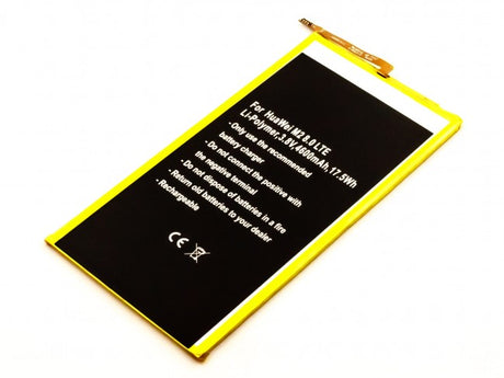 AccuCell Akku passend für Huawei M2 8.0 LTE Akku HB3080G1EBW Li-Polymer 3,8V 4600mAh 17,5Wh built-in ohne Werkzeug