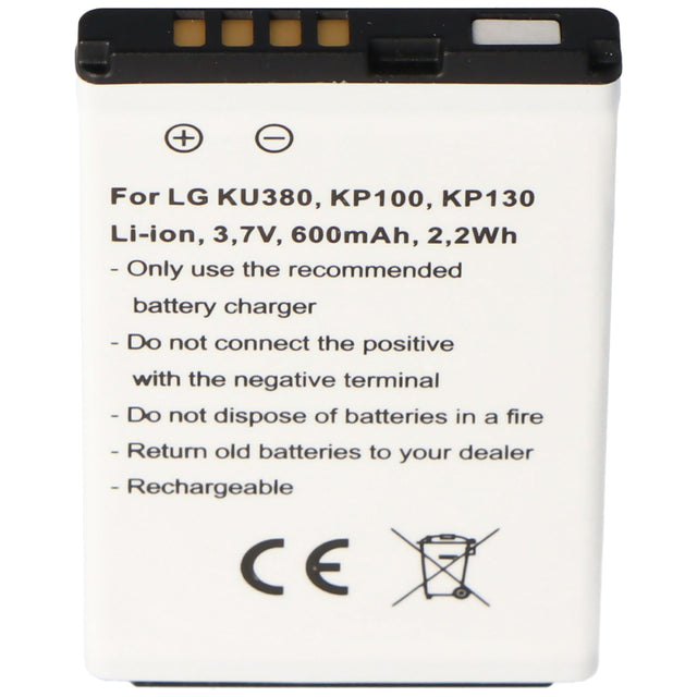 Akku passend für LG KU380, KP100, LGIP-430A, 0093301