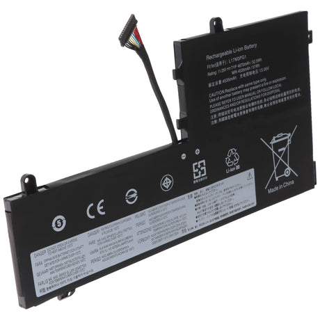 AccuCell Akku passend für Lenovo Legion Y530, Li-Polymer, 11,25V, 4645mAh, 52Wh