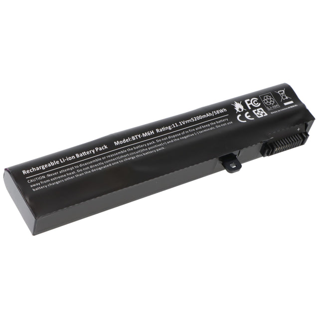 Akku passend für MSI GE62, GE72, Li-ion, 11,1V, 5200mAh, 57,7Wh