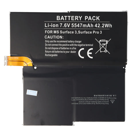 AccuCell Akku passend für Microsoft Surface 3 Akku, Surface Pro 3, 1577-9700, MS011301-PLP22T02