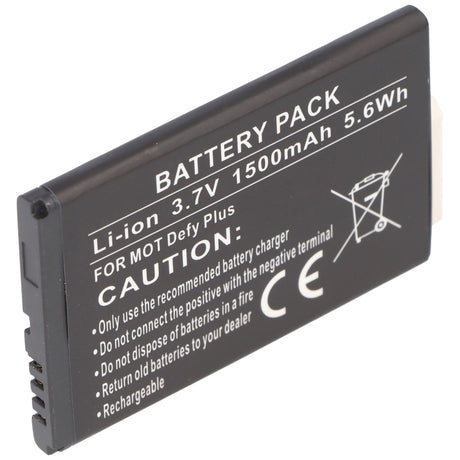 AccuCell Akku passend für Motorola Defy Mini Akku HF5X mit 3,7V und 1500mAh