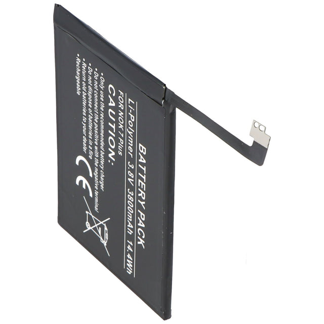 Akku passend für Nokia 7 plus, Li-Polymer, 3,8V, 3800mAh, 14,4Wh