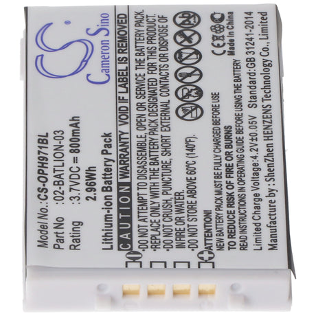 AccuCell Akku passend für Opticon OPL-7724, OPL-7734, OPL-9700, OPL-9712, OPL-9713, OPL-9723, OPL-9724, OPL-9725, OPL-9727, OPL-9728, 02-BATLION-03, 11267, ORBLIOP0012