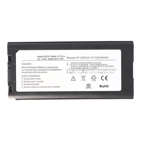 AccuCell Akku passend für Panasonic CF-29 Akku, CF-29A, CF-29E, CF-51, CF-52, 10,8 Volt, 6600mAh