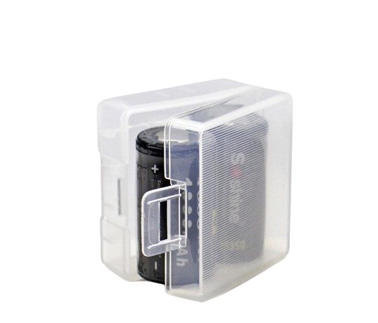 Soshine Akku Aufbewahrungsbox für 2x 18350 Akkus transparent