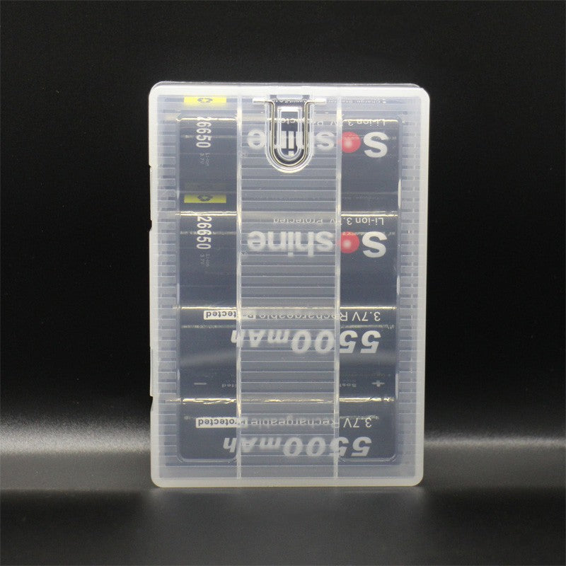Soshine Akku-Aufbewahrungsbox für 4x 26650 transparent